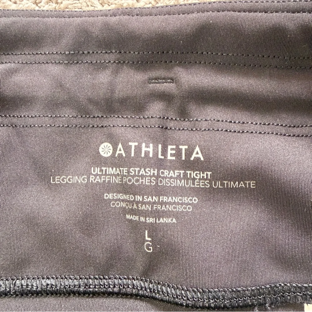 Athleta Women’s Ultimate Stash Colorblock 7/8 Craft Tight in Black L - Picture 8 of 13
